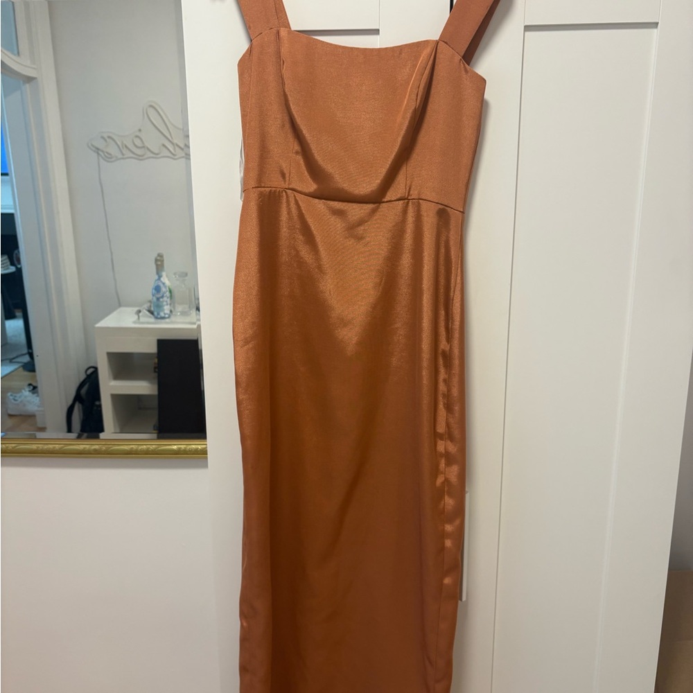 Elegant Copper Evening Dress